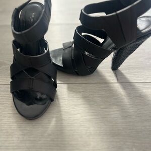 Bottega Veneta Black Strappy Heels Size 36